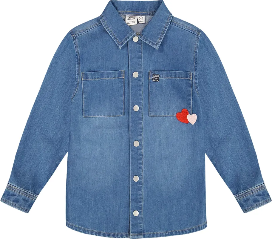 Shirt with Patch Pockets and Apple Patch - Little Girl|-|Chemise avec poches plaquées et écusson en forme de pomme - Petite fille sold by Altitude Sports