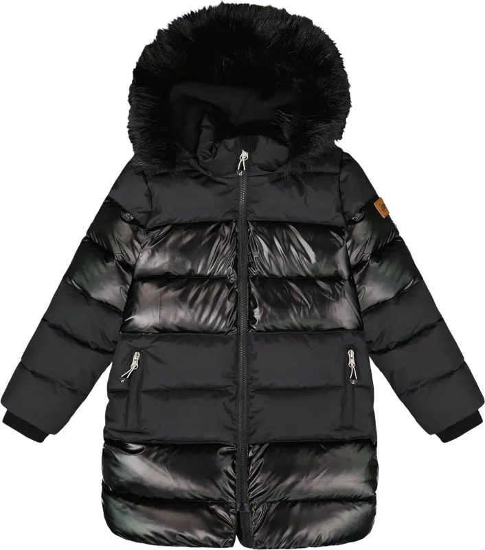 Long Metallic Puffy Coat - Big Girl |-|Manteau long métallisé matelassé - Grande fille sold by Altitude Sports