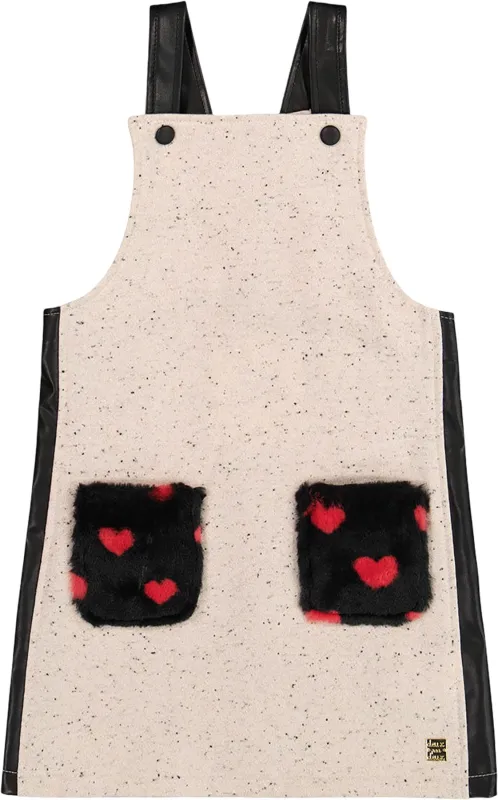 Glittering French Terry Overall Dress - Little Girl|-|Robe salopette en éponge française scintillant - Petite fille sold by Altitude Sports