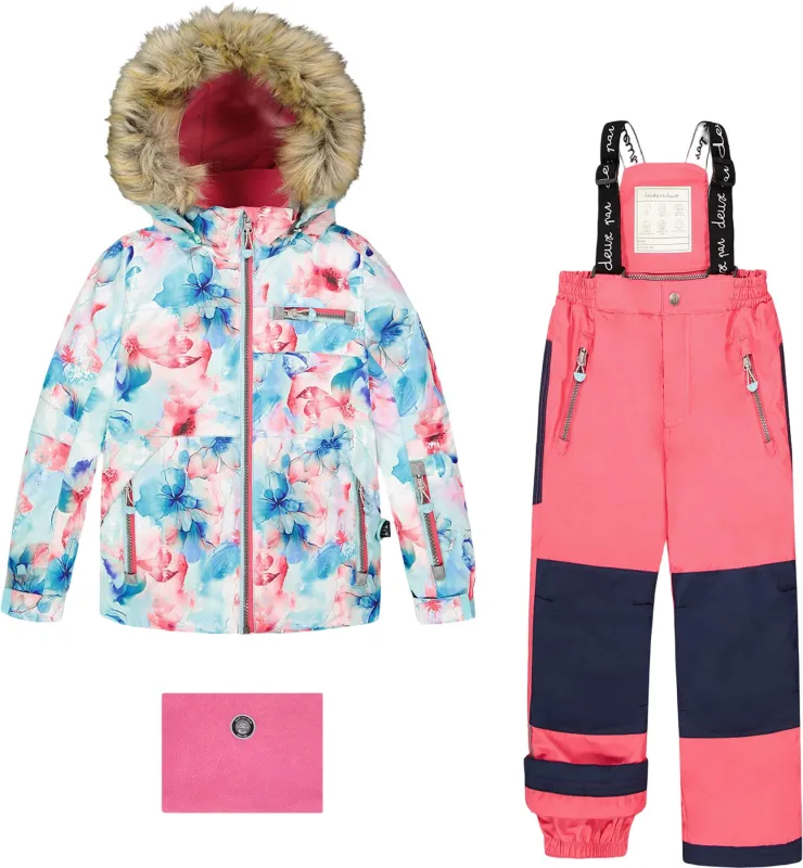 Blue Flower Print Play Two-Piece Snowsuit - Little Girl|-|Habit de neige deux pièces Play Bleu Flower - Petite fille sold by Altitude Sports