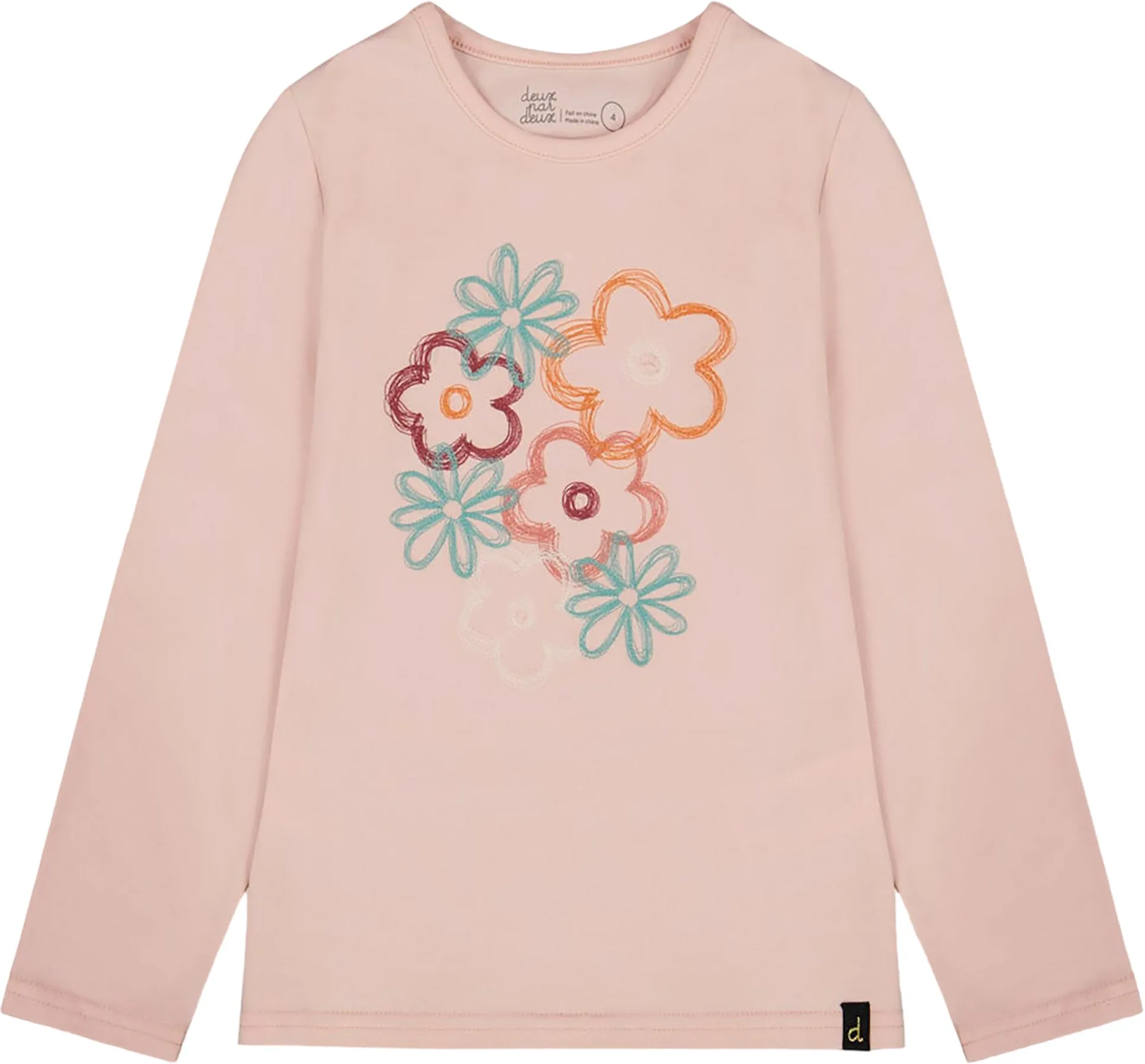 Big Flowers Organic Cotton Long Sleeve T-Shirt - Big Girl|-|T-shirt manches longues en coton biologique - Grande fille sold by Altitude Sports product image thumbnail 2