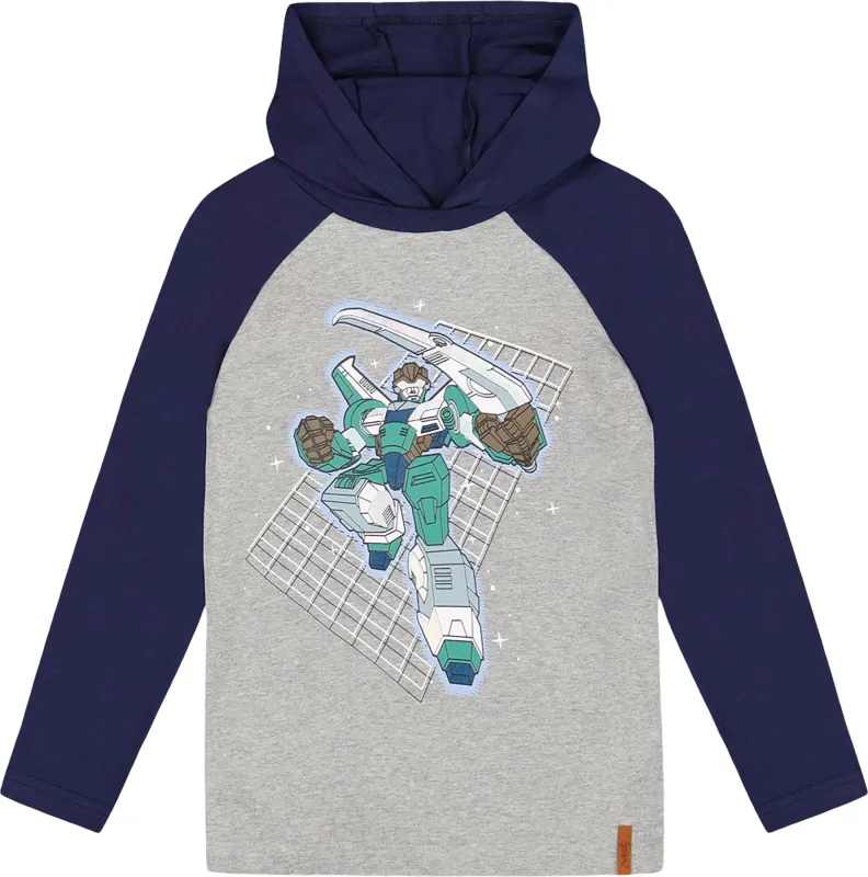 Organic Cotton Jersey Hooded Raglan Sleeve T-Shirt - Little Boy|-|T-shirt à capuchon en jersey de coton biologique - Petit garçon sold by Altitude Sports