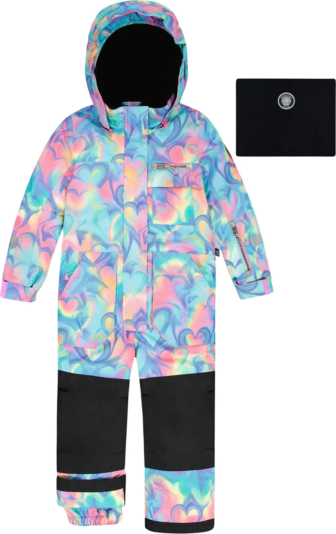 Black Butterfly Print Play One-Piece Snowsuit - Little Girl|-|Combinaison de neige Play Noir Butterfly - Petite fille sold by Altitude Sports product image thumbnail 2
