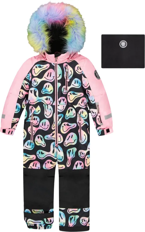 Navy Flower Print Play One-Piece Snowsuit - Little Girl|-|Combinaison de neige Play Bleu Marin Flower  - Petite fille sold by Altitude Sports