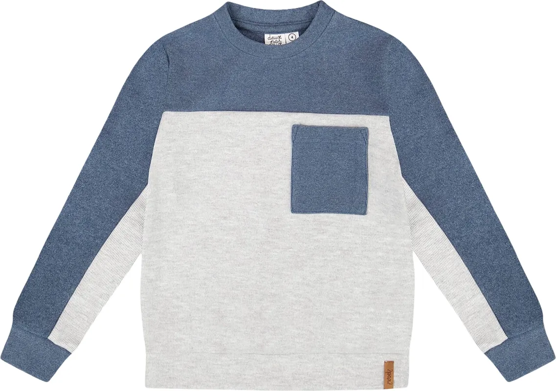 Long Sleeve Super Soft Brushed Color Block Jersey Top - Big Boy|-|Haut à manches longues en jersey brossé ultra-doux à blocs de couleur - Grand garçon made by deux par deux