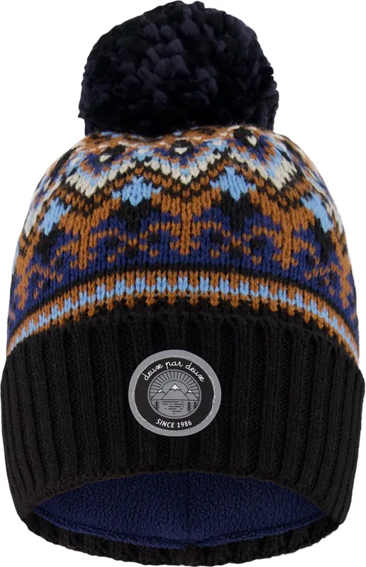 Taupe Lined Knit Winter Hat with Pompom - Little Boy|-|Tuque d’hiver en tricot doublé avec pompon Taupe - Petit garçon sold by Altitude Sports