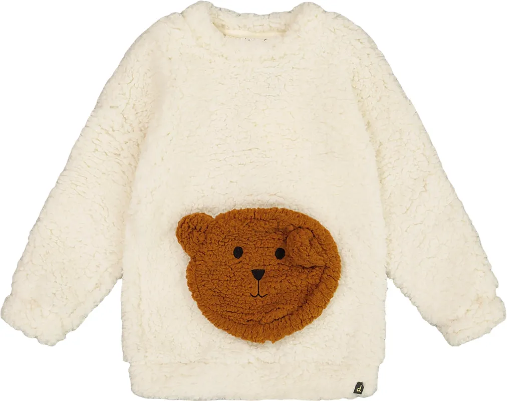 Plush Tunic with Bear Pocket - Big Girl|-|Tunique en peluche avec poche ourson - Grande fille made by deux par deux