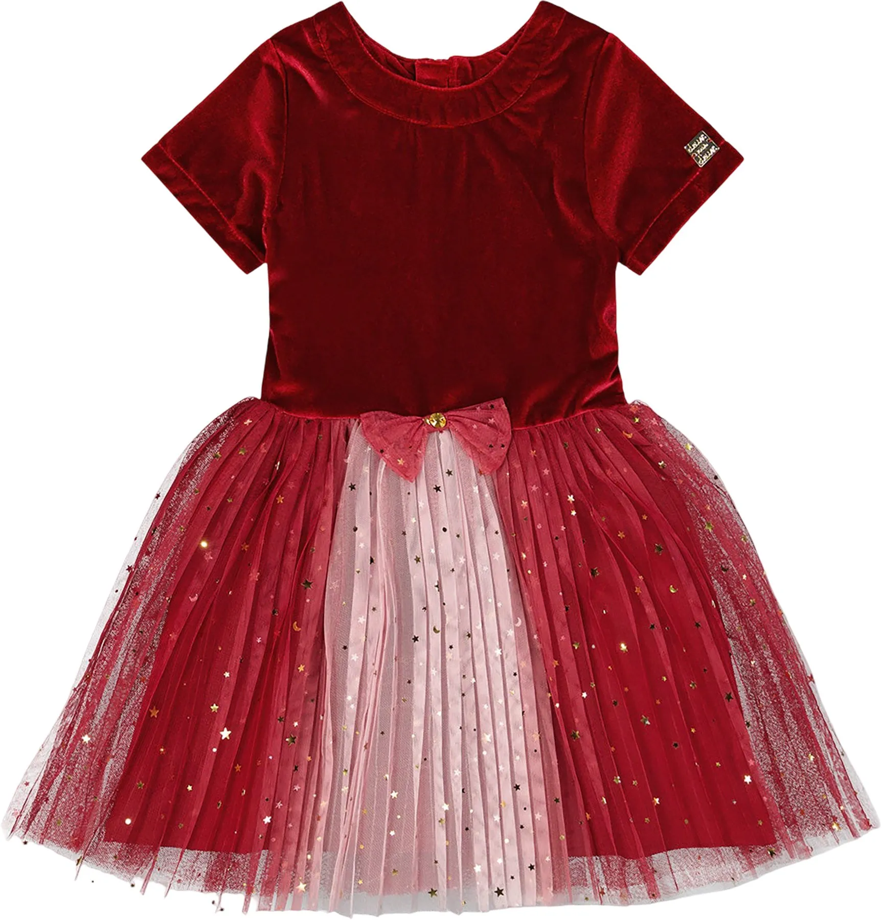 Bi-Material Short Sleeve Party Dress - Big Girl|-|Robe de fête bi-matière à manches courtes - Grande fille sold by Altitude Sports product image thumbnail 2