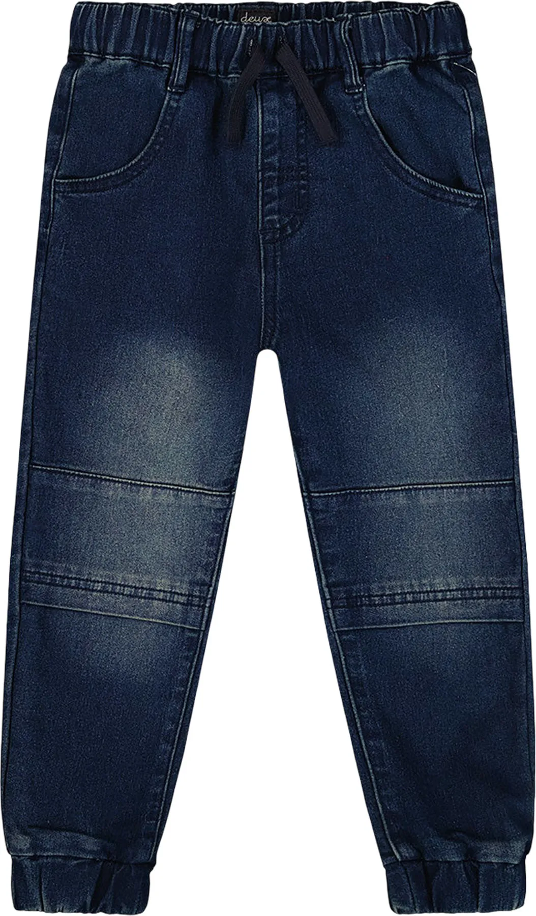 Dark Blue Denim Stretch Jeans with Rolled Cuffs - Big Boy|-|Jean extensible cheville à revers Foncé Bleu Denim - Grand garçon sold by Altitude Sports