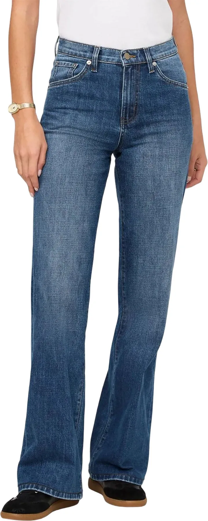 Midweight Denim High Rise Wide Leg Jeans - Women's|-|Jean évasé à taille haute en denim intermédiaire - Femme sold by Altitude Sports