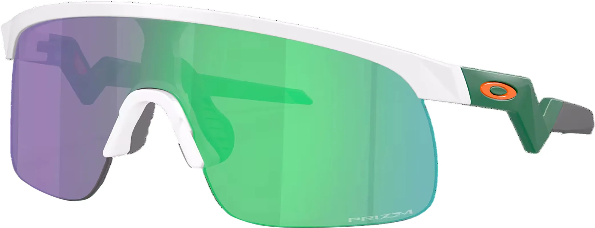 Resistor Sunglasses - Matte White - Prizm Jade Lens - Youth|-|Lunettes de soleil Resistor - Matte White - Verres Prizm Jade - Jeune made by Oakley