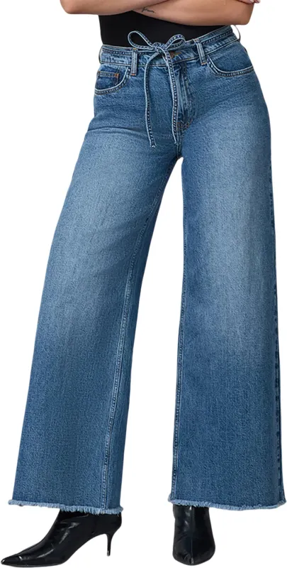 Milan Ultra High Rise Wide Leg Jeans - Women's|-|Jean large taille ultra haute Milan-SB - Femme sold by Altitude Sports