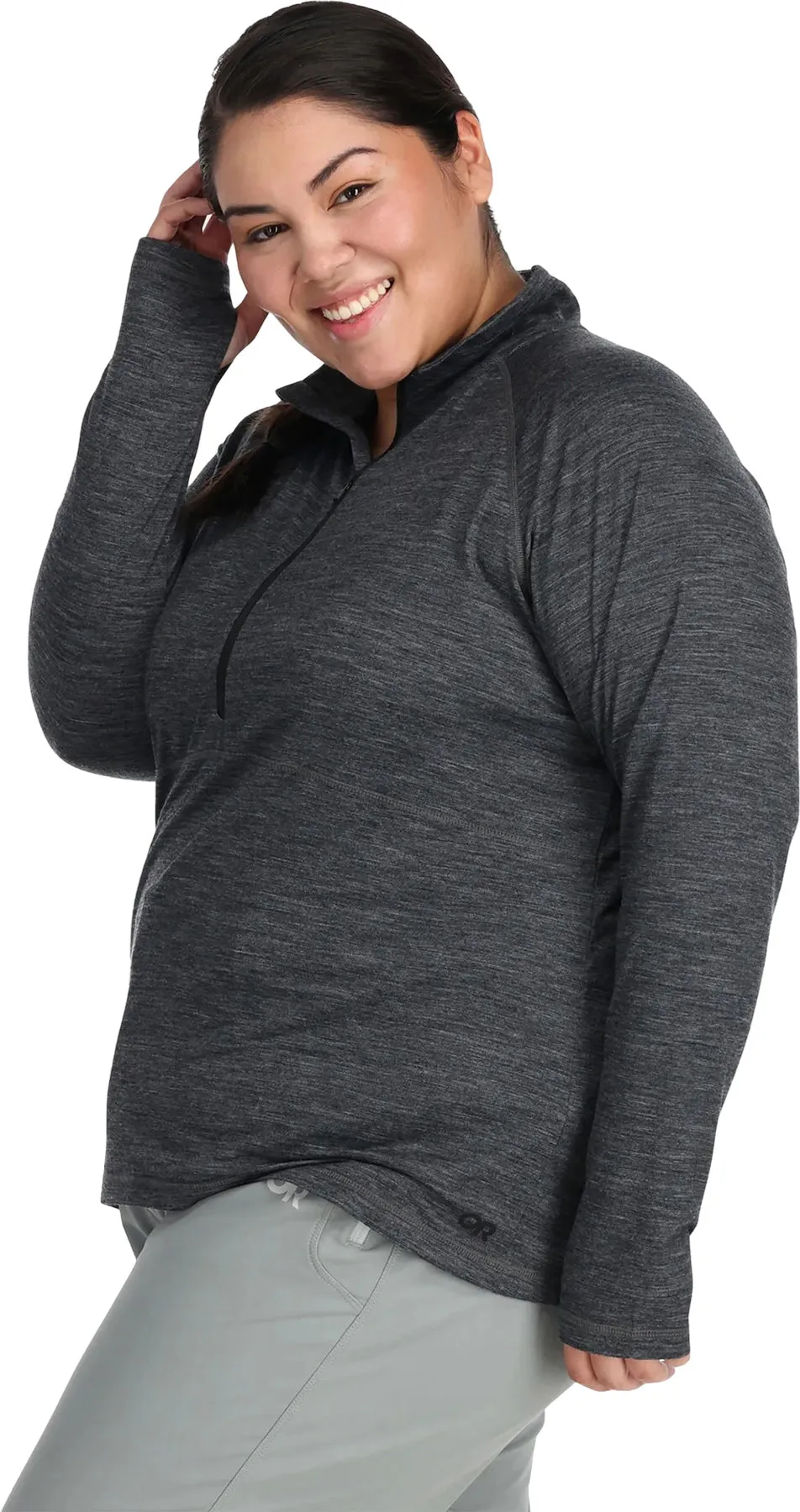 Alpine Onset Merino 150 Plus Size Half Zip Pullover - Women's|-|Chandail à demi-glissière Alpine Onset Merino 150 - Grande taille - Femme sold by Altitude Sports product image thumbnail 4