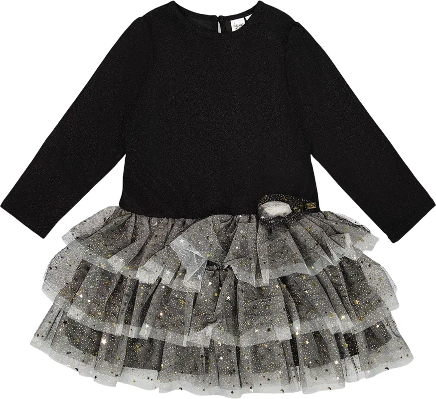 Glittering Mesh Skirt Party Dress - Little Girl|-|Robe de fête à jupe en tulle scintillante - Petite fille sold by Altitude Sports
