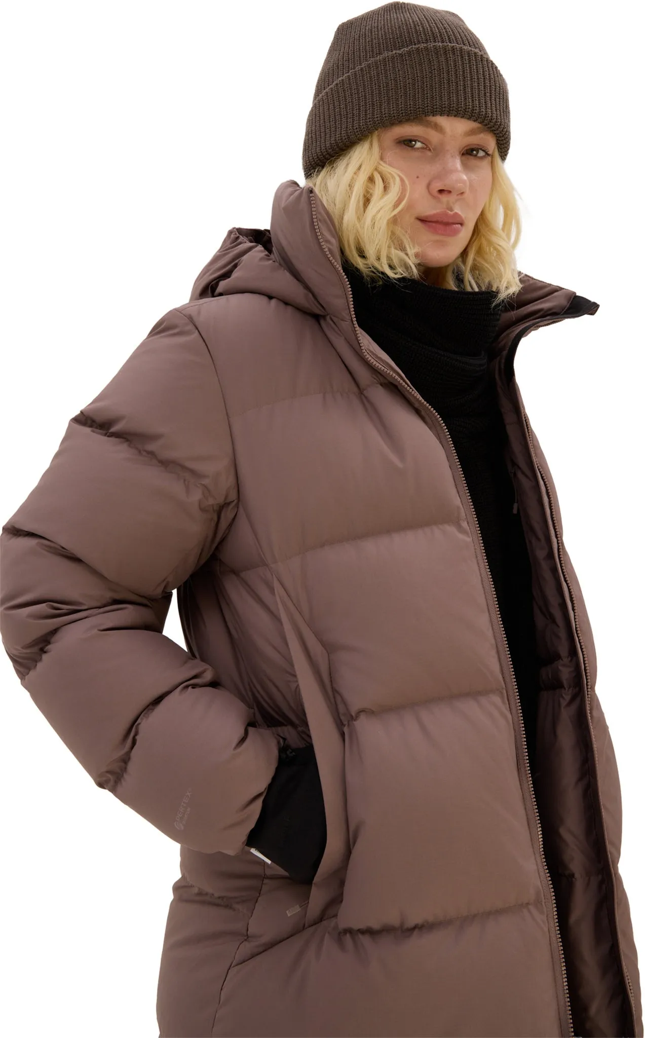Garbatella Stowable Hood Long Puffer Down Jacket - Women's|-|Manteau long à capuchon compressible en duvet Garbatella - Femme sold by Altitude Sports product image thumbnail 3