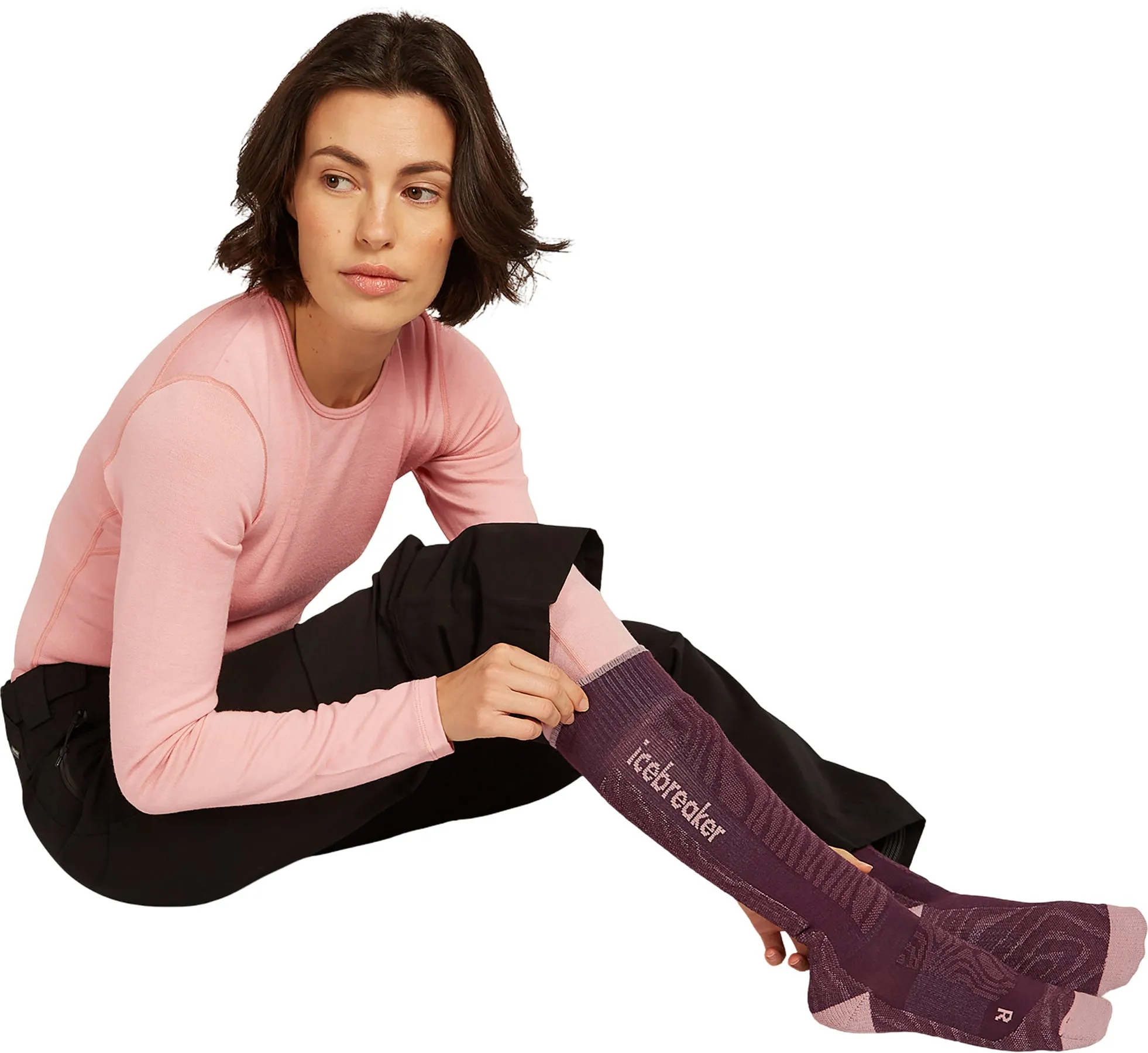 Ski+ Mountain Contour Merino Blend Medium Over The Calf Socks - Women's|-|Chaussettes sous-genou en mélange de mérinos Ski+ Medium Mountain Contour - Femme sold by Altitude Sports product image thumbnail 3