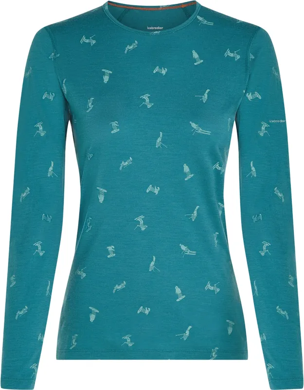 Merino 200 Oasis Snow Day Long Sleeve Crewe Thermal Top - Women's|-|Haut thermique à manches longues et col rond en mérinos 200 Oasis Snow Day - Femme sold by Altitude Sports