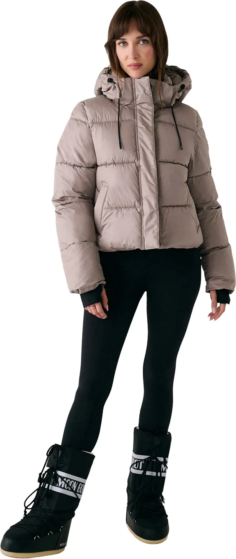 London Cropped Puffer Hooded Jacket - Women's|-|Manteau à capuchon matelassé écourté London - Femme sold by Altitude Sports