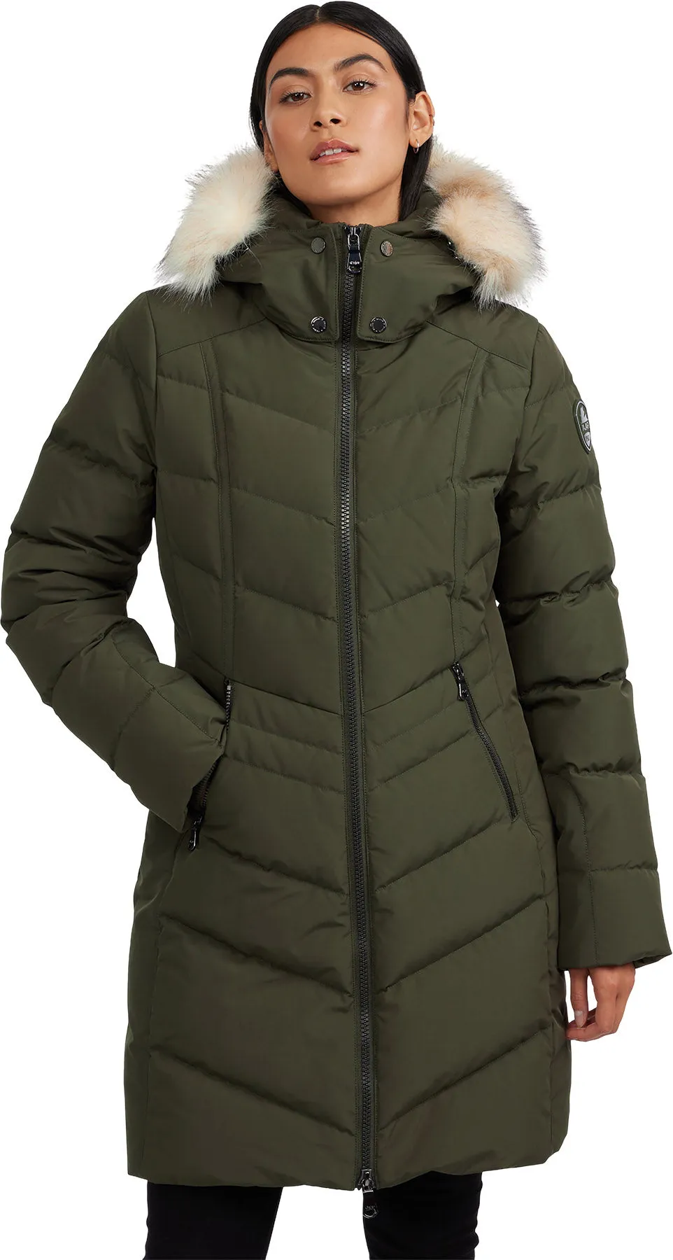 January Down Chevron Puffer Jacket with Detachable Hood Fur - Women's|-|Manteau matelassé en chevron avec capuchon en fourrure détachable January - Femme sold by Altitude Sports product image thumbnail 4