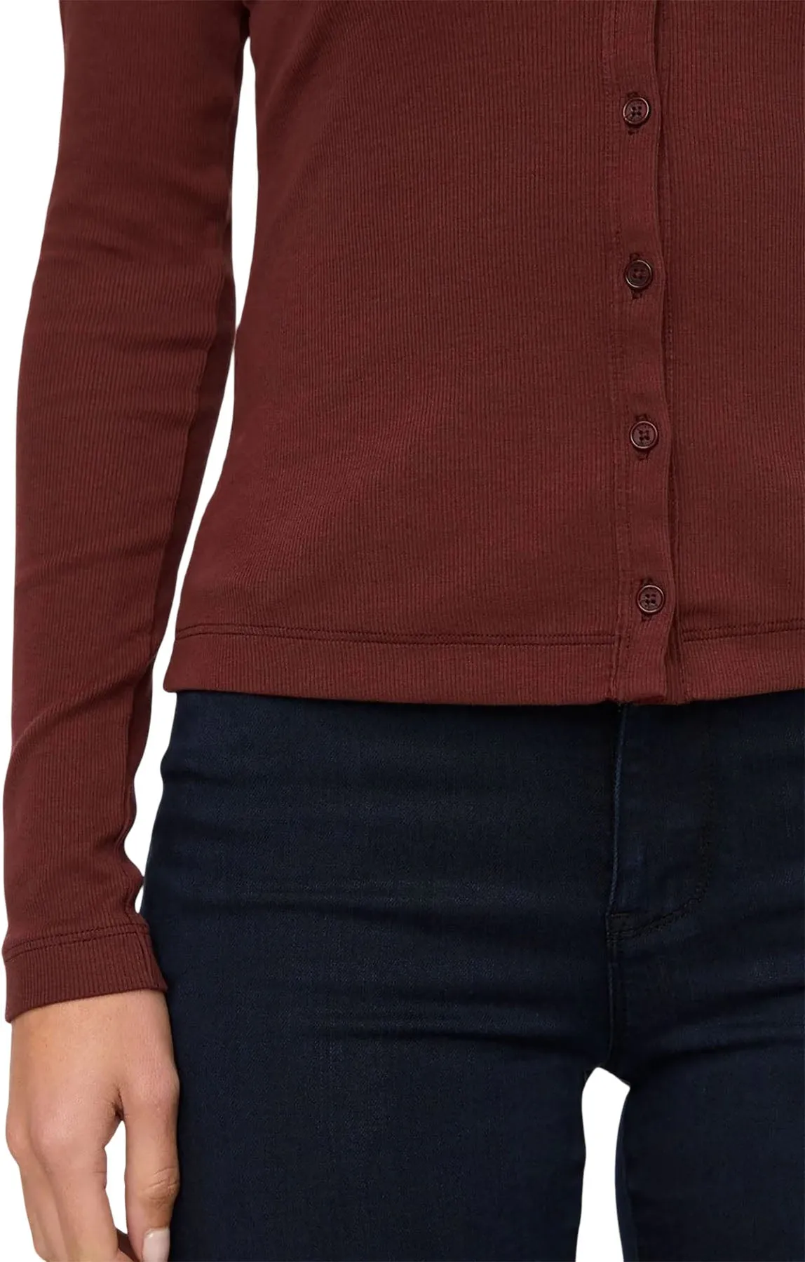 Ribbed Pima Fitted Button Down Long Sleeve Shirt - Women's|-|Chemise ajustée à manches longues en coton pima côtelé - Femme sold by Altitude Sports product image thumbnail 3