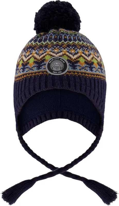 Lined Peruvian Knit Hat with Pompom - Little Boy|-|Tuque péruvien doublé en tricot à pompon - Petit garçon sold by Altitude Sports