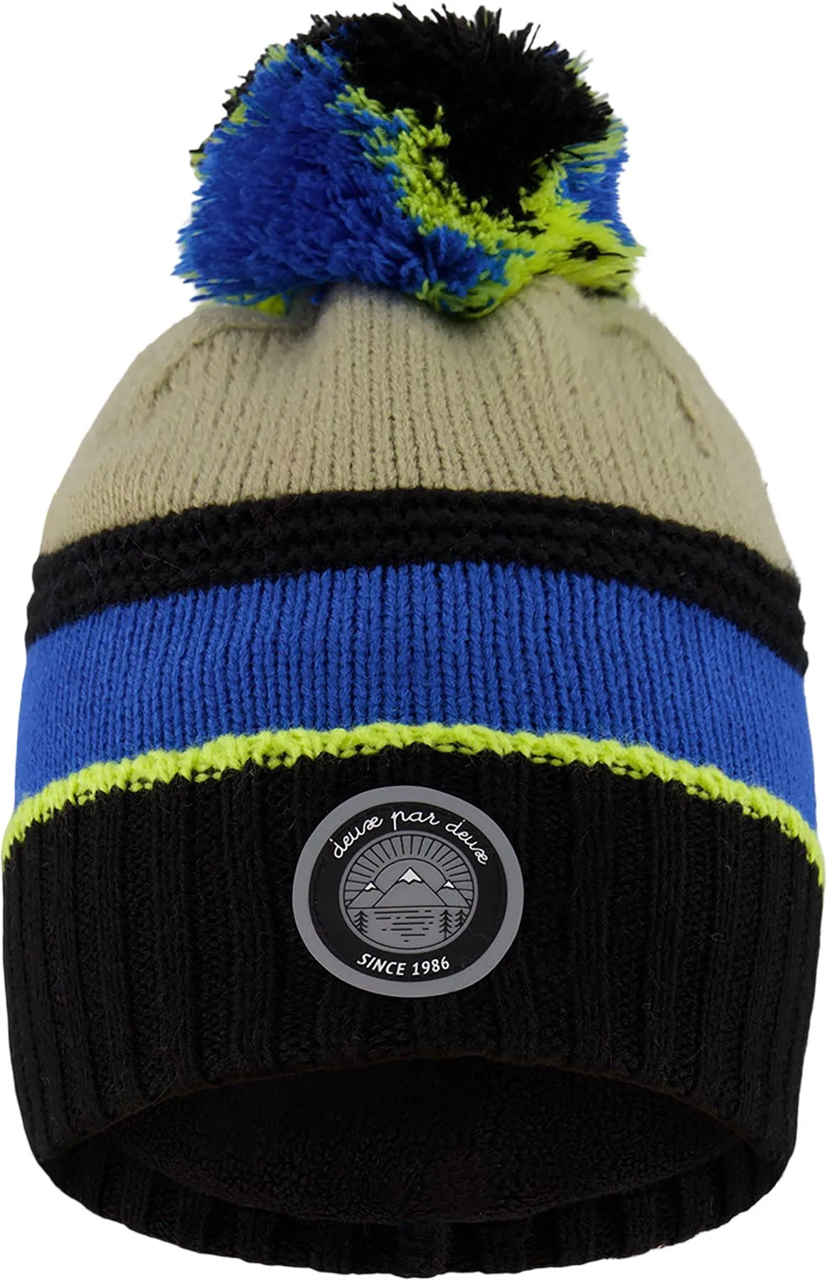 Lime Green Lined Knit Pompom Hat - Little Boy|-|Tuque en tricot doublé à pompon Lime Vert - Petit garçon sold by Altitude Sports