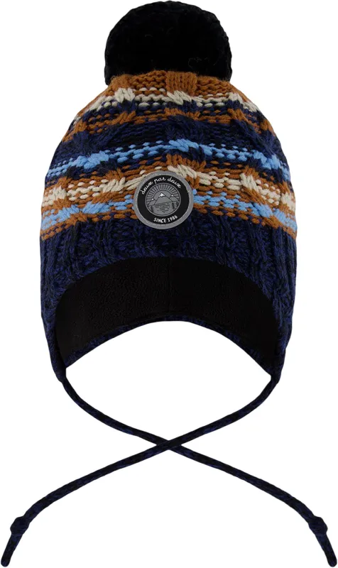 Taupe Lined Peruvian Knit Winter Hat with Pompom - Little Boy|-|Tuque péruvien d’hiver en tricot doublé avec pompon Taupe - Petit garçon sold by Altitude Sports