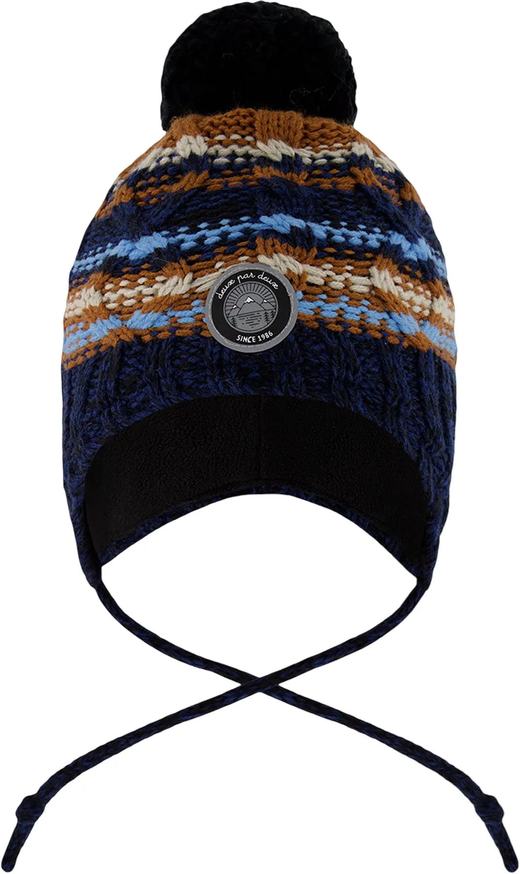 Taupe Lined Peruvian Knit Winter Hat with Pompom - Little Boy|-|Tuque péruvien d’hiver en tricot doublé avec pompon Taupe - Petit garçon sold by Altitude Sports