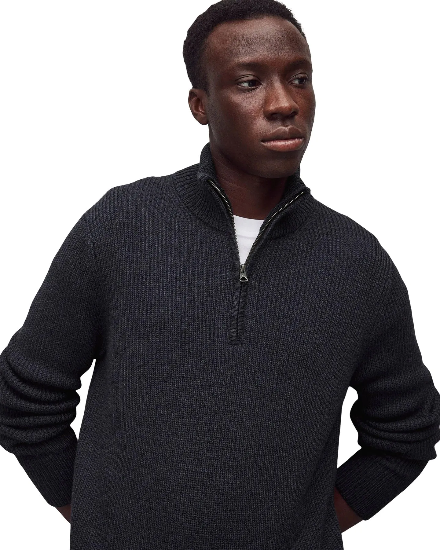 Vinnie Merino Rib Quarter Zip Sweater - Men's|-|Chandail à glissière 1/4 en laine mérinos côtelée Vinnie - Homme sold by Altitude Sports product image thumbnail 5