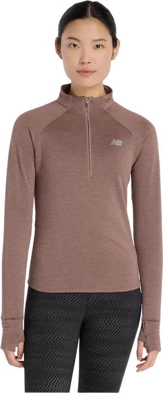 Athletics Heat Grid 1/2 Zip Top - Women's|-|Haut à demi-glissière Athletics Heat Grid - Femme made by New Balance