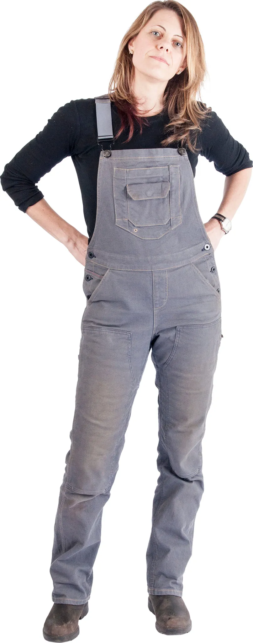 Freshley Overall Grey Stretch Canvas - Women's|-|Salopette grise extensible en toile Freshley - Femme sold by Altitude Sports