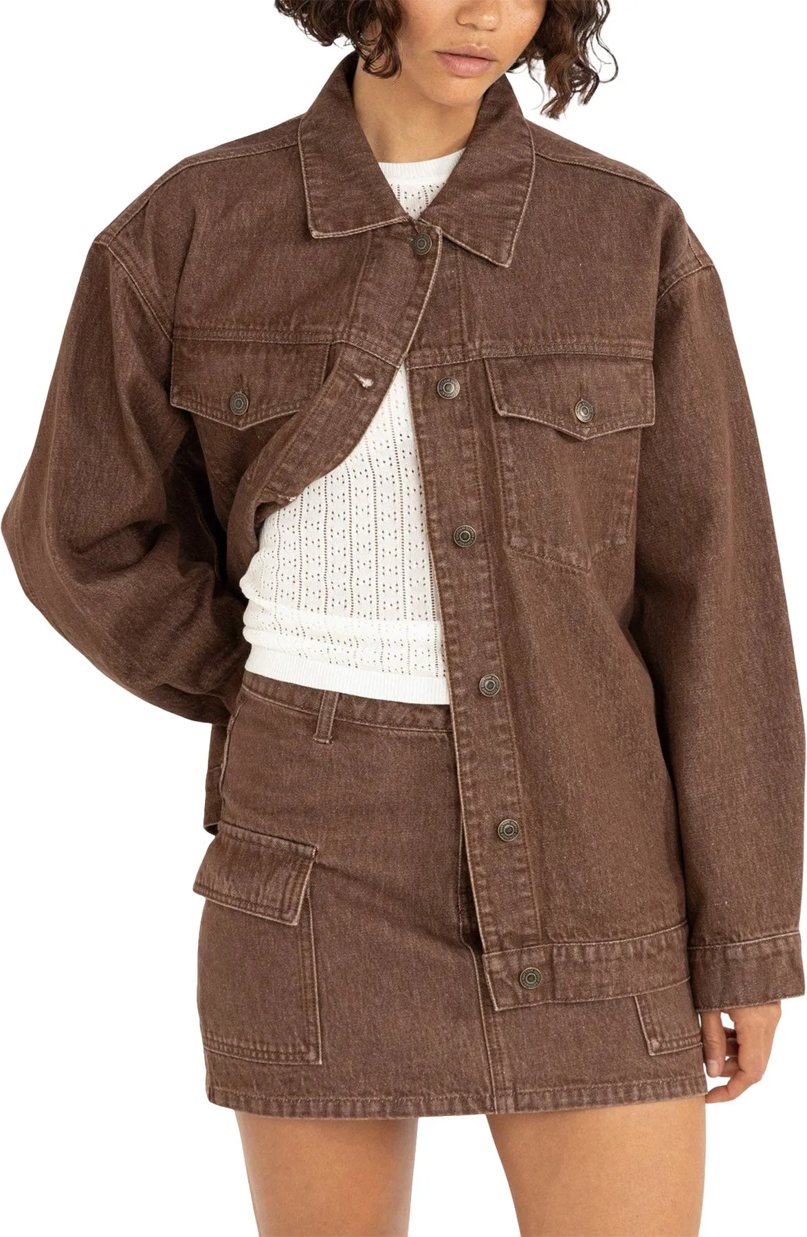 Oversized Denim Jacket - Women's|-|Manteau en denim surdimensionné - Femme sold by Altitude Sports