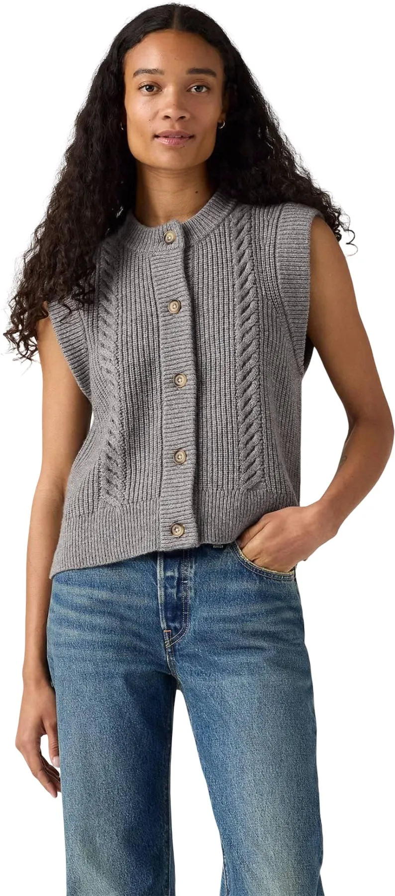 Ines Cable Knit Sweater Vest - Women's|-|Veste en tricot torsadé Ines - Femme sold by Altitude Sports product image thumbnail 5