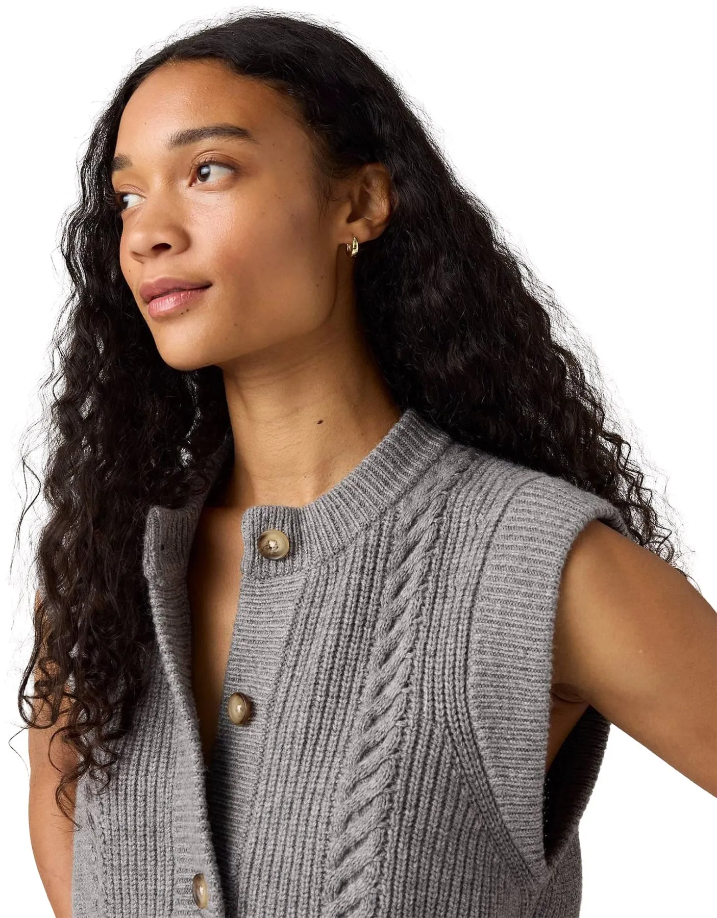 Ines Cable Knit Sweater Vest - Women's|-|Veste en tricot torsadé Ines - Femme sold by Altitude Sports product image thumbnail 4