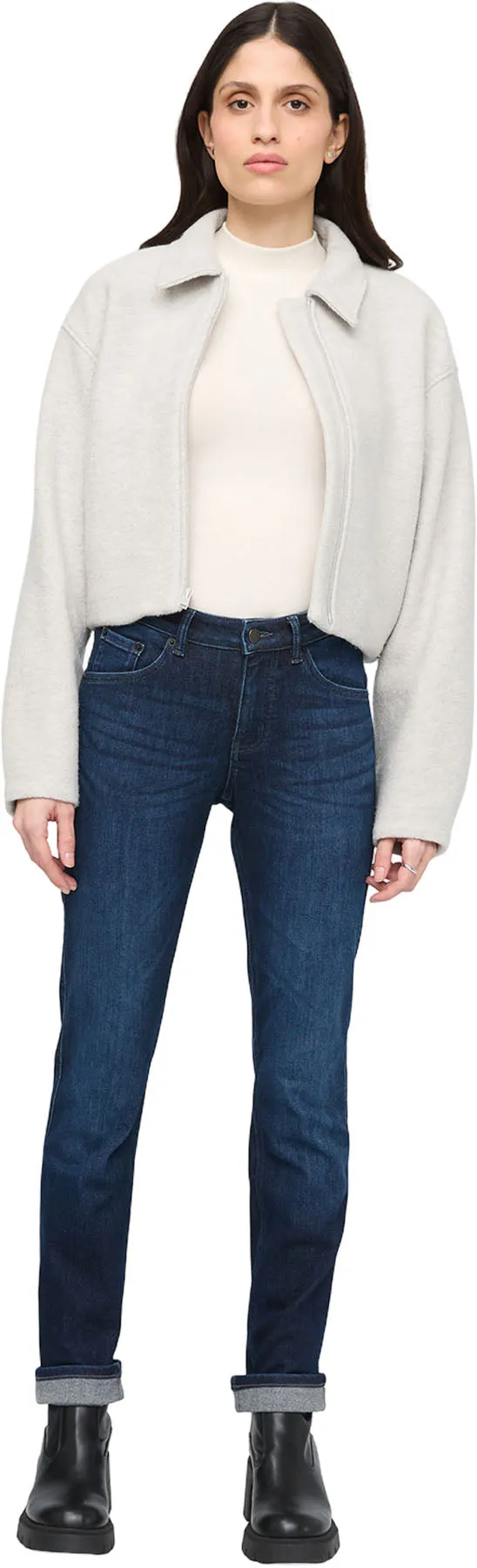 Tech Fleece Denim High Rise Straight Leg Jeans - Women's|-|Jean droit à taille haute en denim Tech Fleece - Femme sold by Altitude Sports