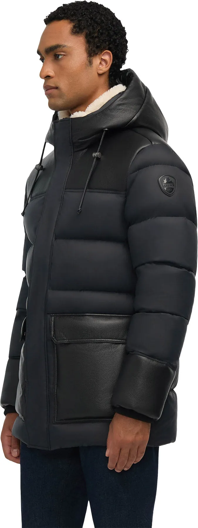Wolf Mix Media Faux Shearling Puffer Parka with Fixed Hood - Men's |-|Parka matelassée en fausse fourrure mélangée avec capuchon Wolf - Homme sold by Altitude Sports product image thumbnail 5
