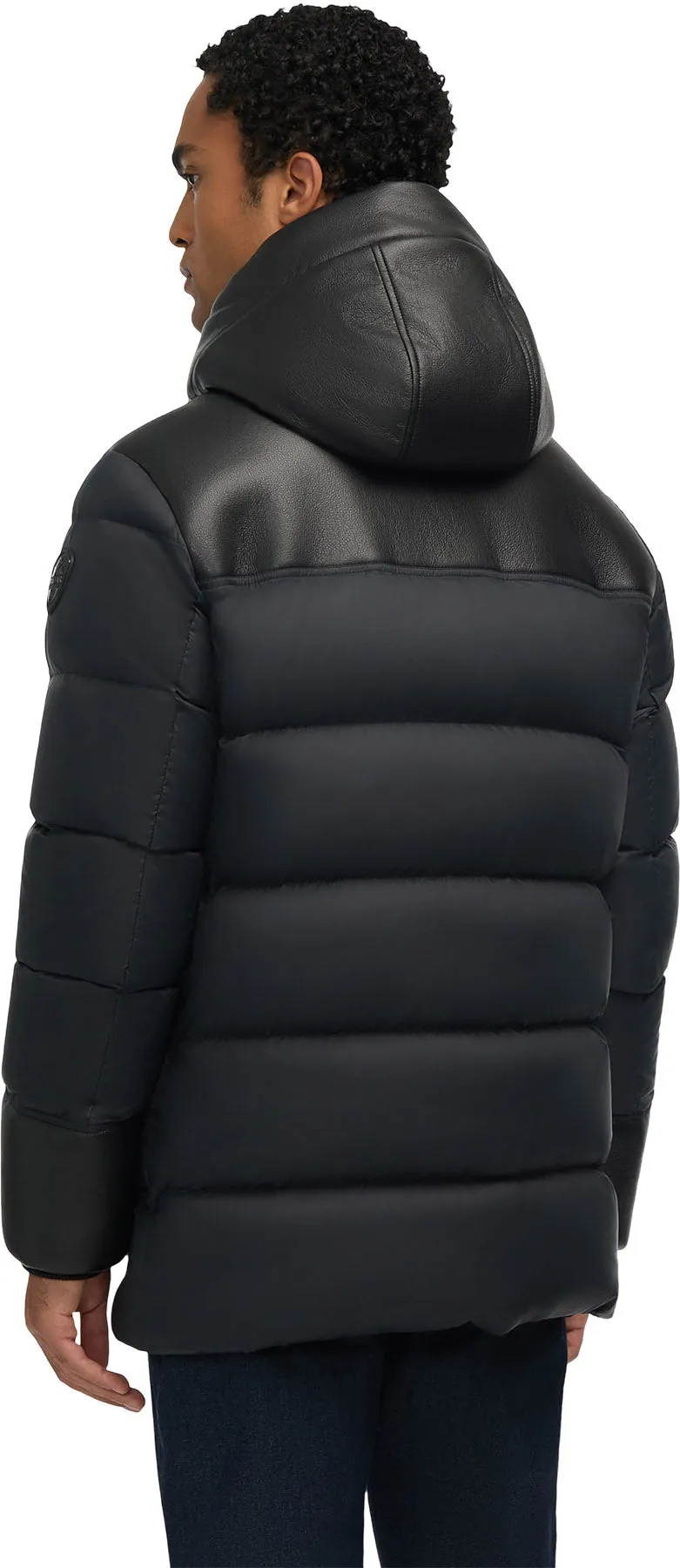 Wolf Mix Media Faux Shearling Puffer Parka with Fixed Hood - Men's |-|Parka matelassée en fausse fourrure mélangée avec capuchon Wolf - Homme sold by Altitude Sports product image thumbnail 2