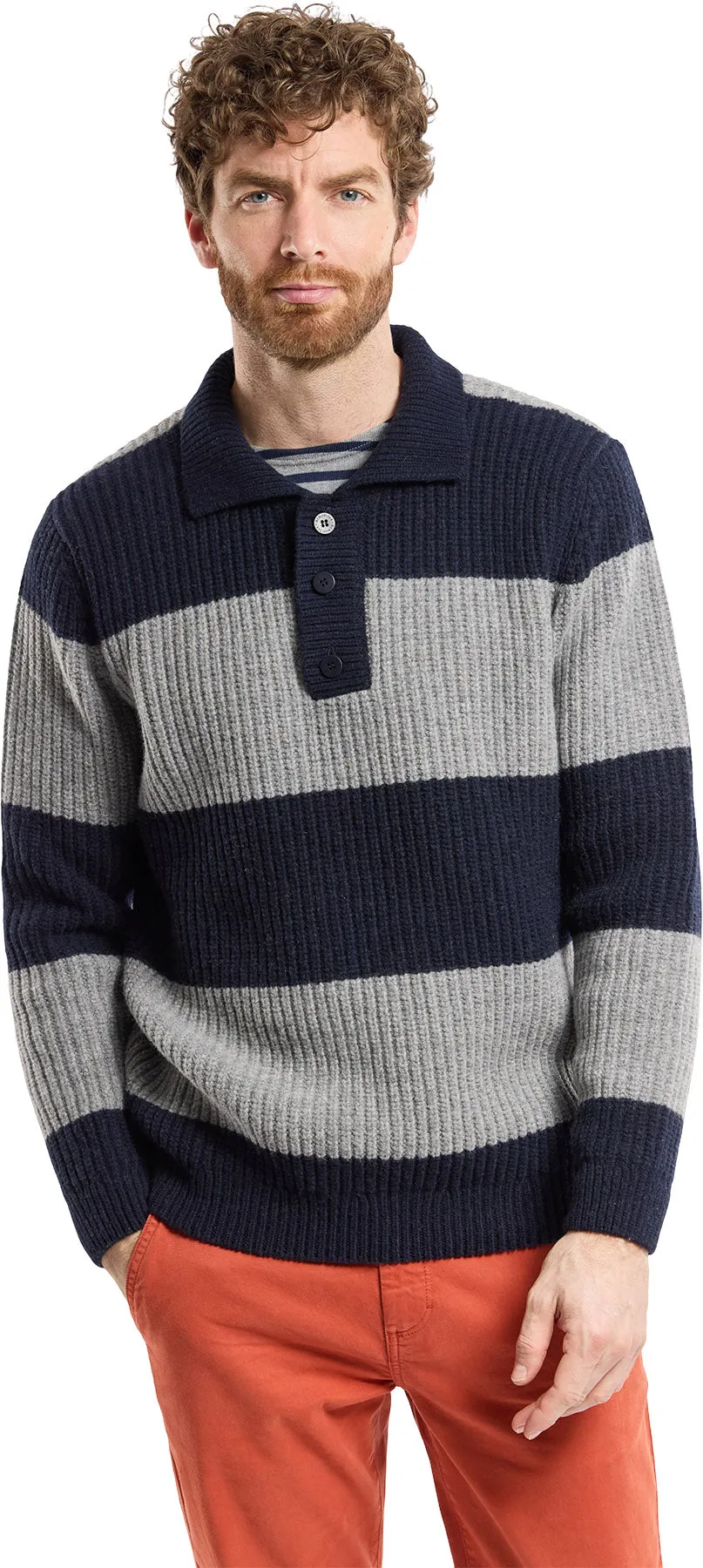 Wool Jumper with Polo Collar - Men's|-|Chandail en laine à col polo - Homme sold by Altitude Sports