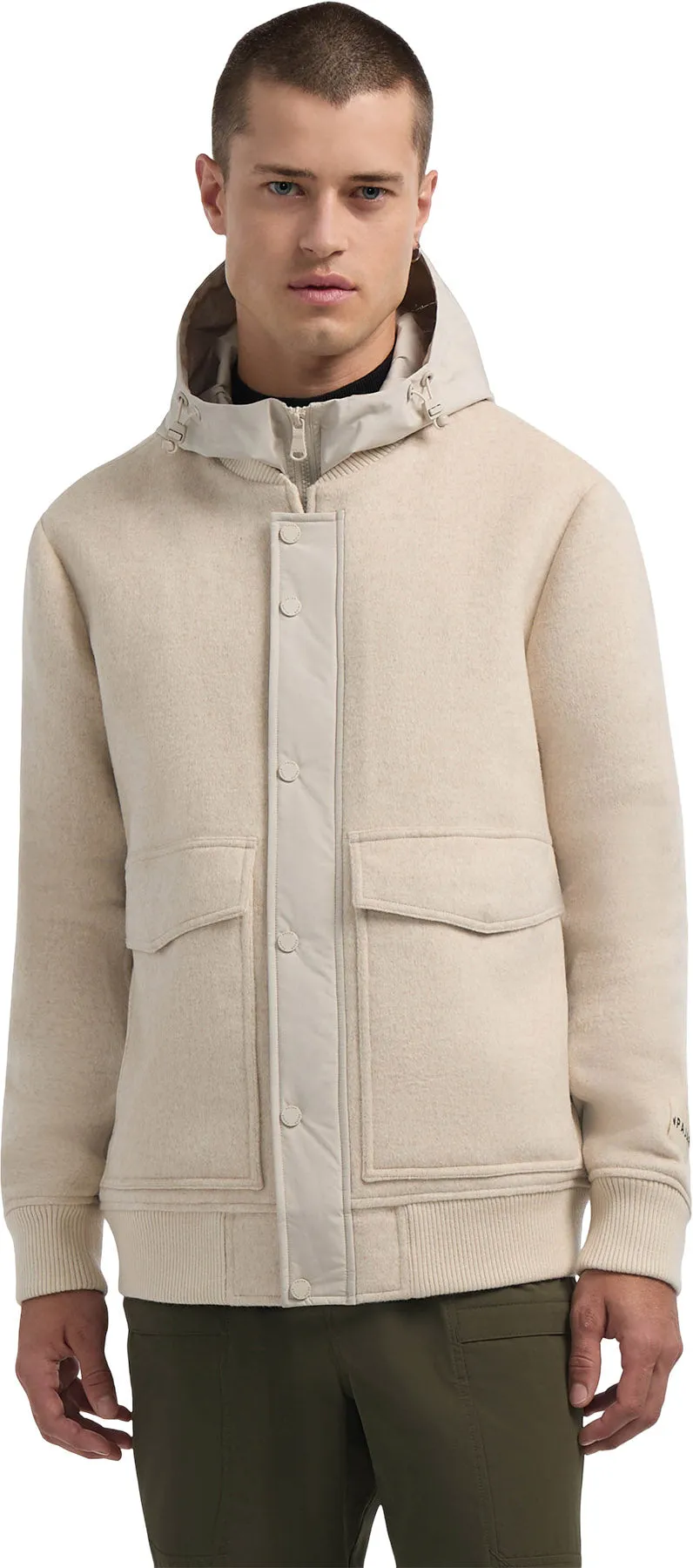 Hader Wool Blend Bomber Jacket with Removable Hooded Bib - Men's|-|Blouson aviateur en laine mélangée avec plastron à capuchon amovible Hader - Homme sold by Altitude Sports