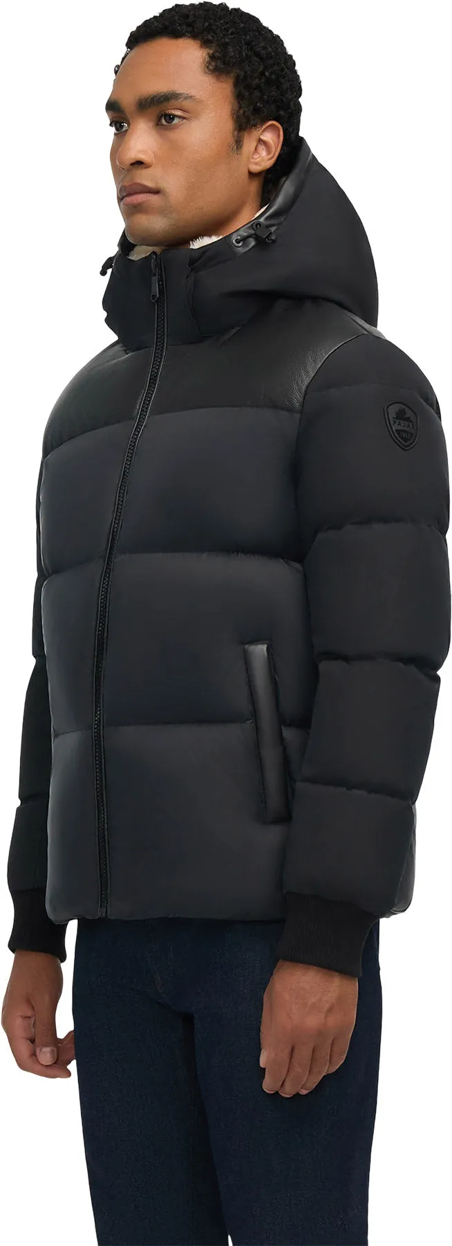 Rigel Mixed Media Faux Shearling Puffer Jacket with Removable Hood - Men's|-|Hommes Manteau Rigel Media Mixtes avec du Faux Shearling et une Capuche Détachable sold by Altitude Sports product image thumbnail 5