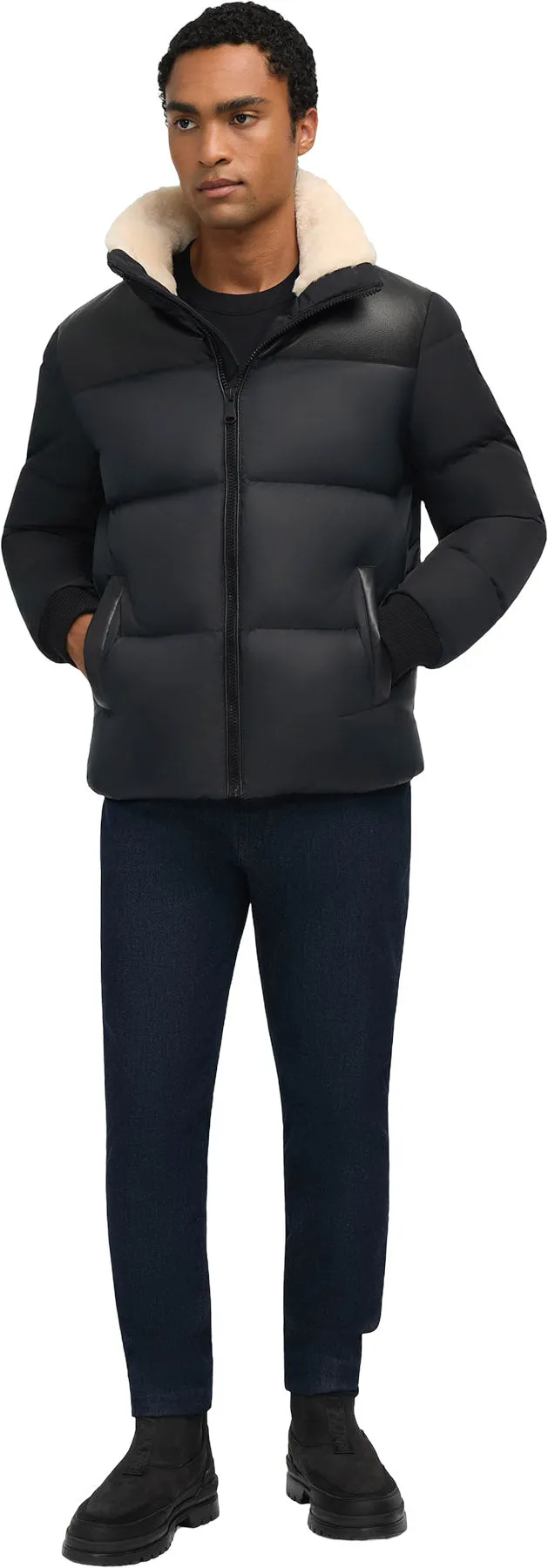 Rigel Mixed Media Faux Shearling Puffer Jacket with Removable Hood - Men's|-|Hommes Manteau Rigel Media Mixtes avec du Faux Shearling et une Capuche Détachable sold by Altitude Sports product image thumbnail 2