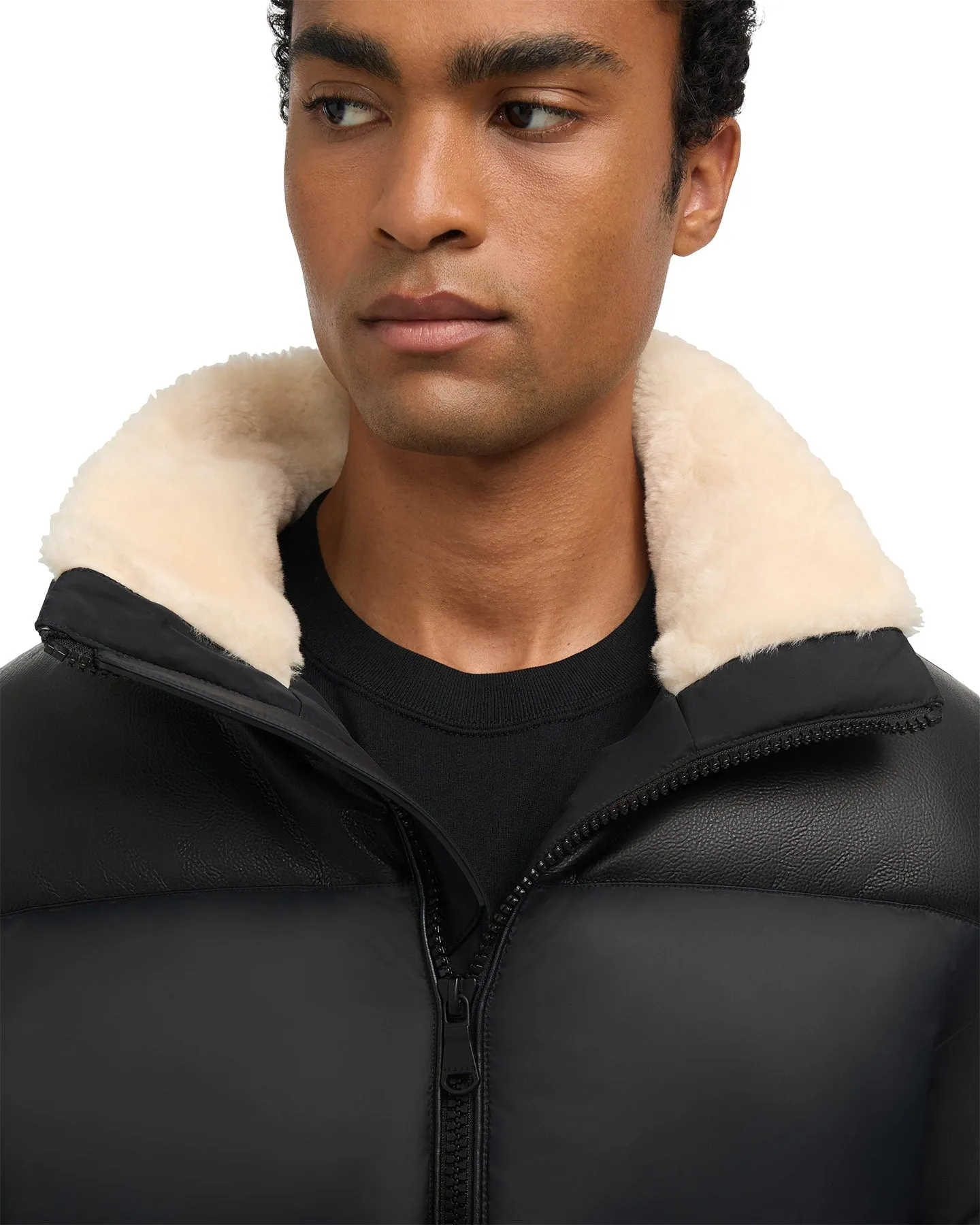 Rigel Mixed Media Faux Shearling Puffer Jacket with Removable Hood - Men's|-|Hommes Manteau Rigel Media Mixtes avec du Faux Shearling et une Capuche Détachable sold by Altitude Sports product image thumbnail 4