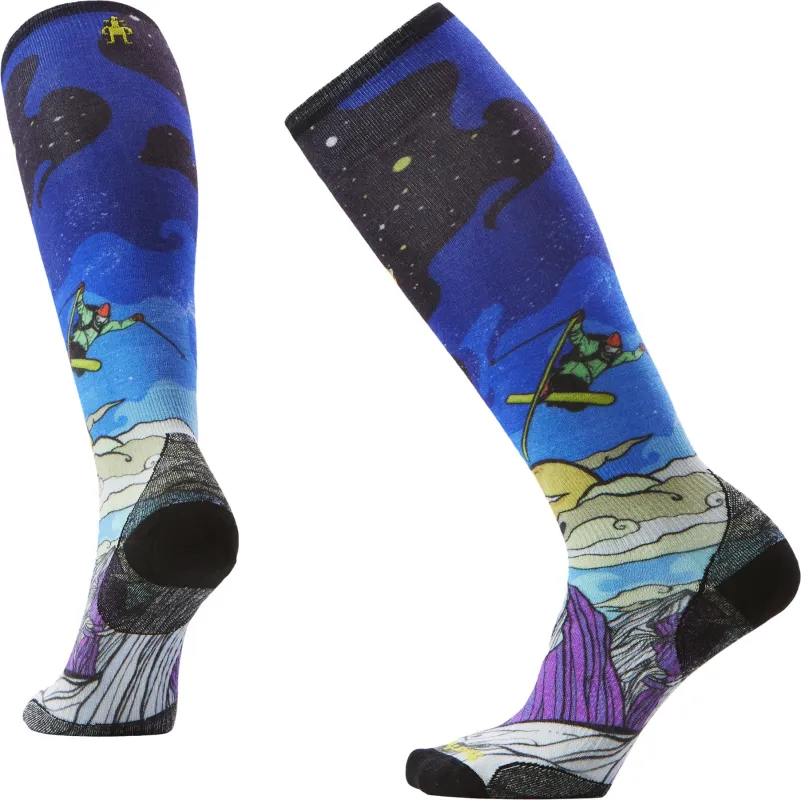 Ski Zero Cushion Galactic Ski Print Over The Calf Socks - Women's|-|Chaussettes de ski sous‑genou à coussin zéro avec imprimé Galactic Ski - Femme made by Smartwool