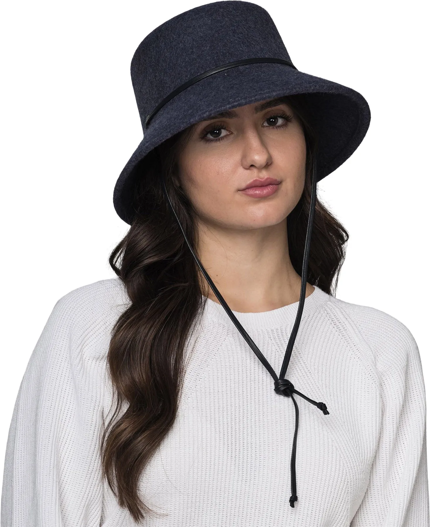 FLORIA CS - FEDORA HAT W THIN LEATHER CHIN STRAP - Women's|-|Floria CS - Chapeau fedora avec fine lanière de cuir - Femme sold by Altitude Sports product image thumbnail 2