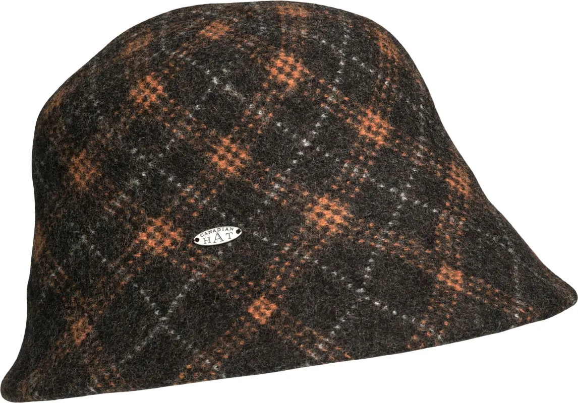 CAMIYAH - JACQUARD PLAID CLOCHE HAT - Women's|-|Camiyah - Chapeau cloche à motif jacquard écossais - Femme sold by Altitude Sports