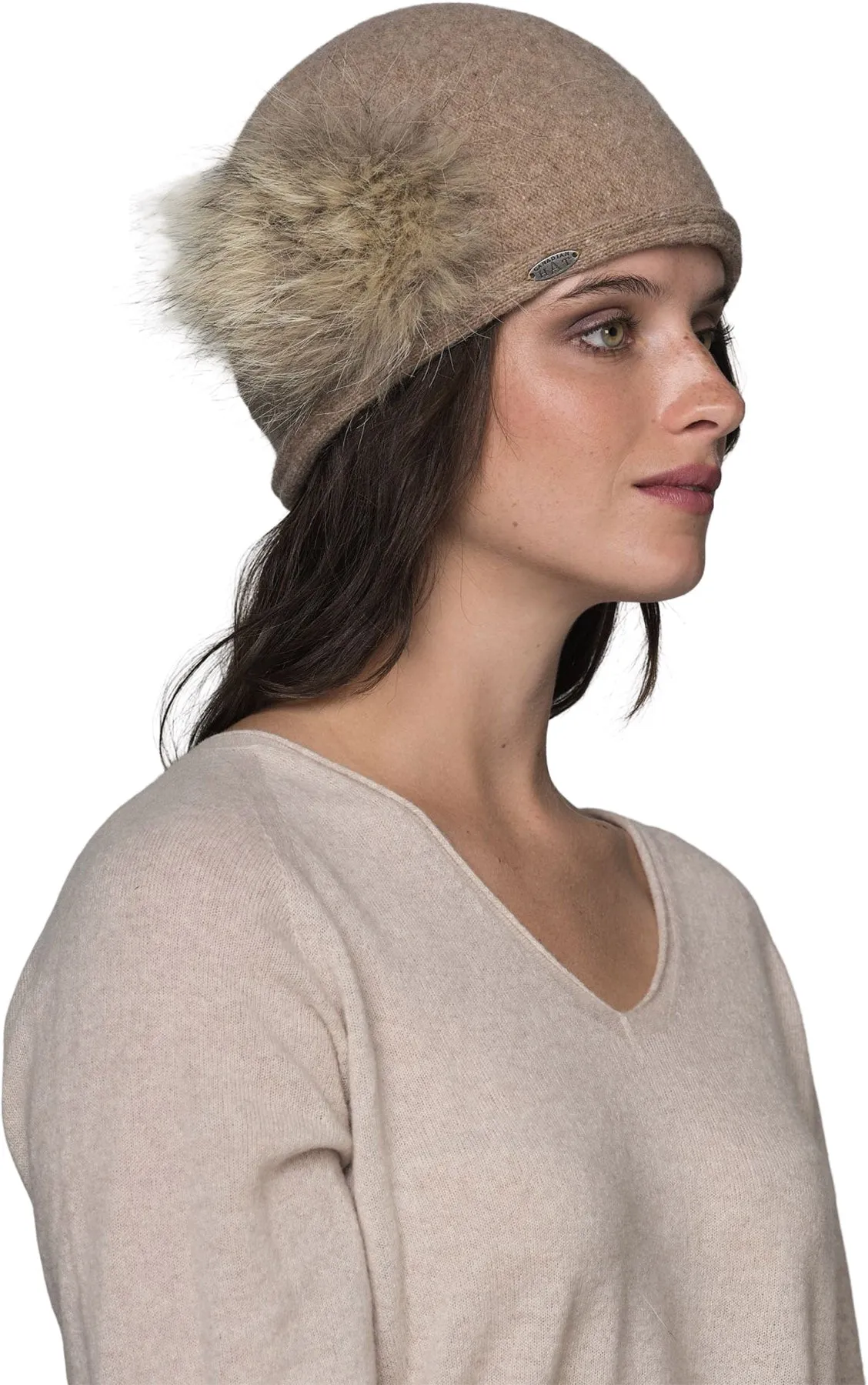 CICI - ORMOS BEANIE W SIDE UPCYCLED FUR POM - Women's|-|CICI — TUQUE ORMOS AVEC POM POM EN FOURRURE RECYCLÉE - Femme sold by Altitude Sports product image thumbnail 2