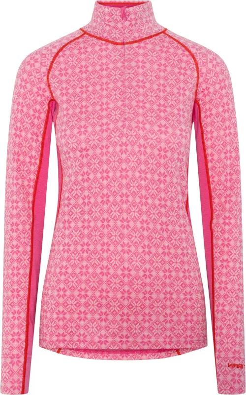Rose Light Half Zip Base Layer Top - Women's|-|Couche de base pour le haut à demi-glissière Rose Light - Femme sold by Altitude Sports