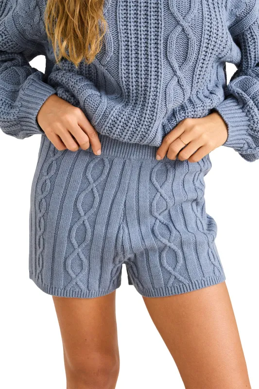 Stanley Cable Knit Shorts - Women's|-|Short en tricot torsadé Stanley - Femme made by Rhythm.