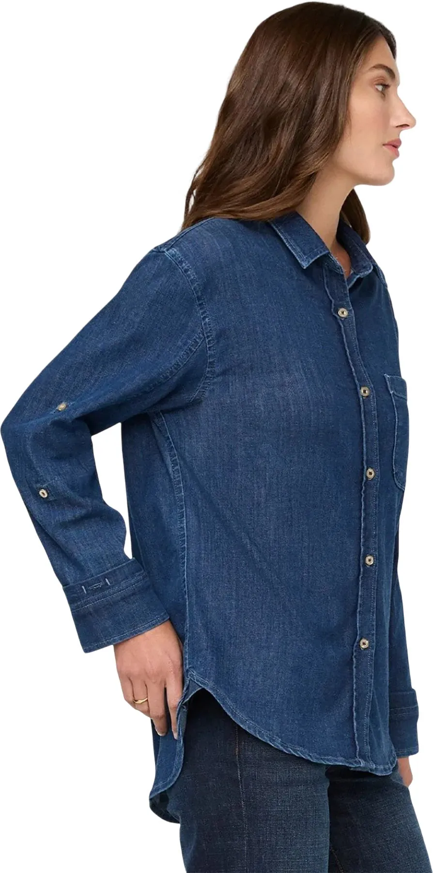 Performance Denim Lite Relaxed Button Down Shirt - Women's|-|Chemise boutonnée décontractée Performance Denim Lite - Femme sold by Altitude Sports product image thumbnail 4