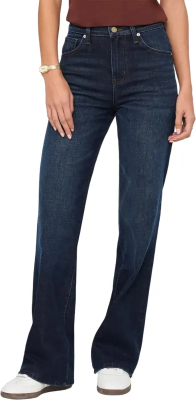 Midweight Denim Wide Leg Zip Fly Jeans - Women's|-|Jean à jambe large en denim de poids moyen à braguette zippée - Femme sold by Altitude Sports